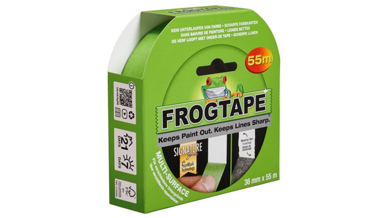 Frogtape Malerband mit PaintBlock-Technologie.